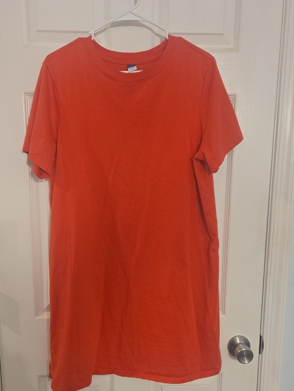 Old Navy Bright Orange Corql Crewneck Tshirt Dress